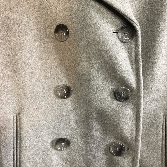 Calvin Klein Double Breasted Peacoat Grey Size 10 - Picture 2 of 7